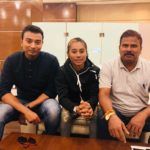 Hima Das với Huấn luyện viên Nippon Das và Nabjit Malakar