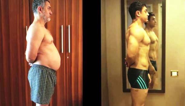 Aamir Khan Preobrazba telesa za Dangal