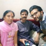 Lalit Bisht with parents