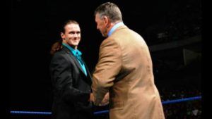 Drew McIntyre avec Vince McMahon
