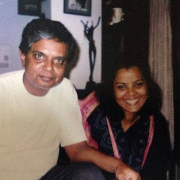 Sadashiv Amrapurkar com sua filha Ketaki