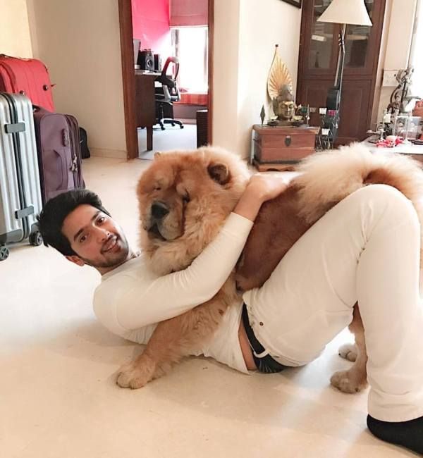 Армаан Малик с кучето си