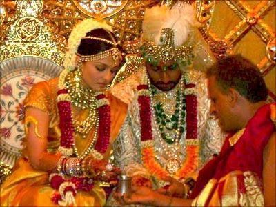 Abhisheki ja Aishwarya pulmad