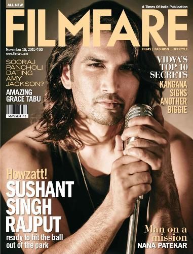 Sushant Singh Rajput en couverture de Filmfare Magazine