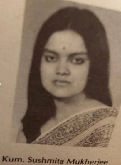 Sushmita Mukherjee a Nemzeti Drámaiskolában töltött napjai alatt