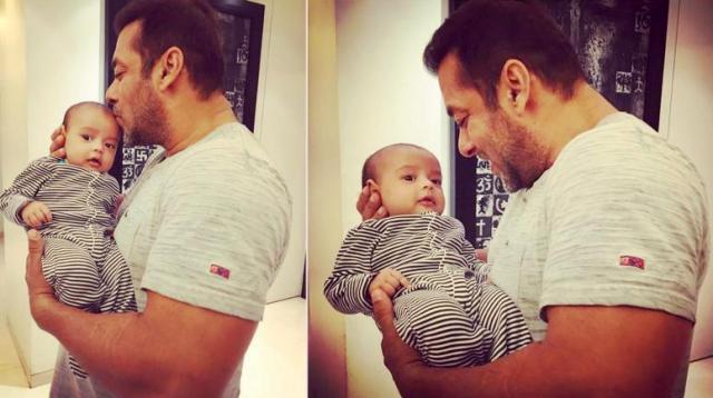 Salman Khan med sin nevø Ahil