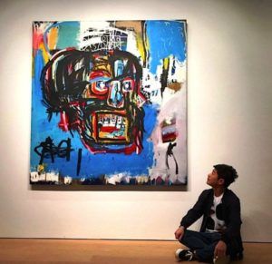 Yusaku Maezawa Basquiat målning