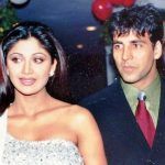 Akshay Kumar entisen tyttöystävänsä Shilpa Shetty kanssa
