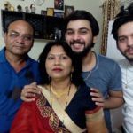 Ankit Raizada con la sua famiglia