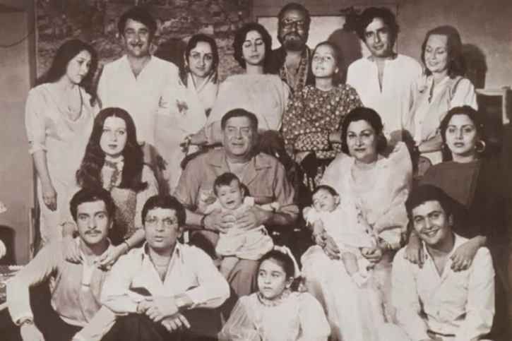 Raj Kapoor med sin familie