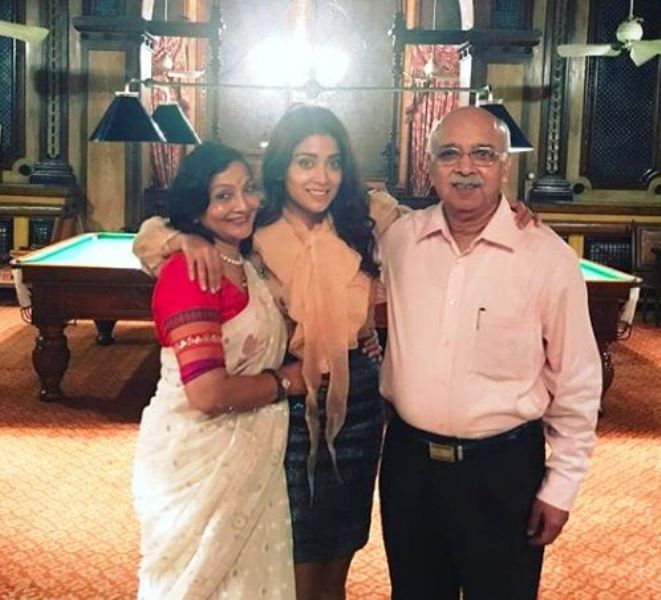 Shriya Saran avec ses parents
