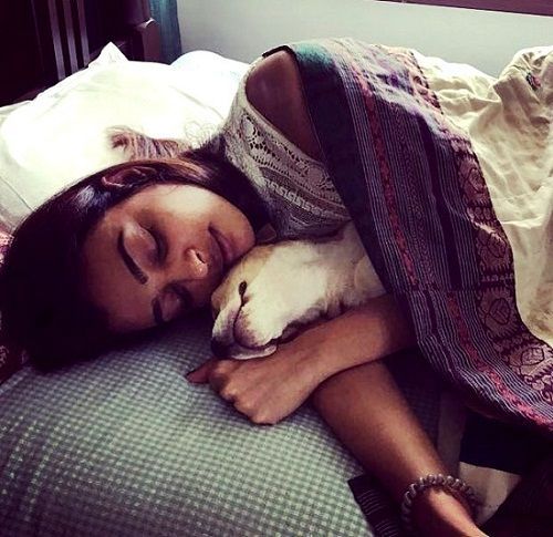Radhika Apte avec son chien