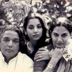 Shabana Azmi su tėvais Kaifi ir Shaukat Azmi