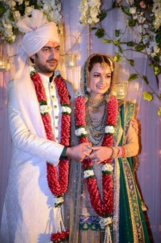 दीया मिर्जा और साहिल संघ की शादी की तस्वीर