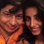 Harshita Gaur with her mother
