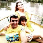 Shalini Kapoor Sagar with her husband Rohit Sagar and daughter Aadya Sagar