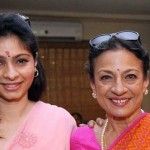 Tanishaa Mukerji con sua madre