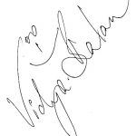 Signature de Vidya Balan