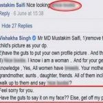 Vishakha odgovara korisniku koji je napisao vulgarni komentar na njezinu sliku