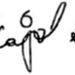 カジョールの署名