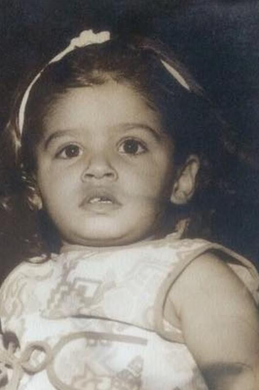 Raveena Tandon i sin barndom