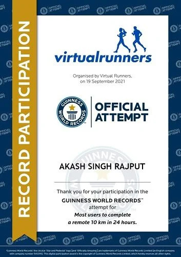   Akash Singh Rajput's record