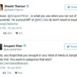   Anupam Kher와 Shashi Tharoor's Twitter War