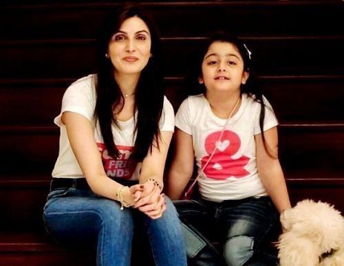 Riddhima Kapoor med sin dotter Samara Sahni
