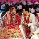 Foto de casamento de Akash Ambani e Shloka Mehta