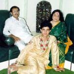 Sourav Ganguly med sine forældre