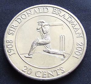 Don Bradman auf 5-Dollar-Münze
