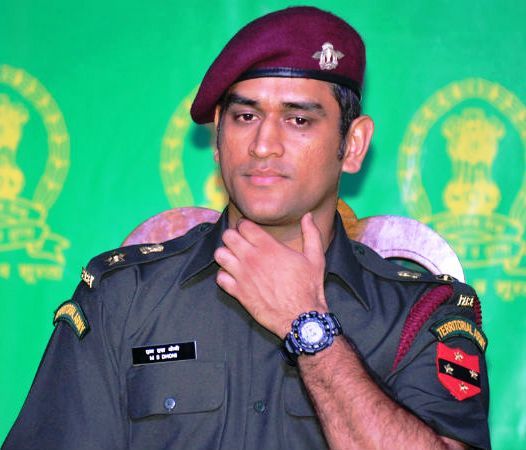 MS Dhoni Lt oberst Indian Territorial Army