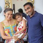 Mahela Jayawardene z ženo in hčerko