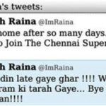 Sureshas Raina prieštaringas tweetas