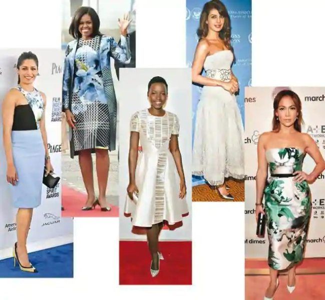 Bibhu Mohapatra의 Freida Pinto, Michelle Obama, Lupita Nyong'o, Priyanka Chopra 및 Jennifer Lopez