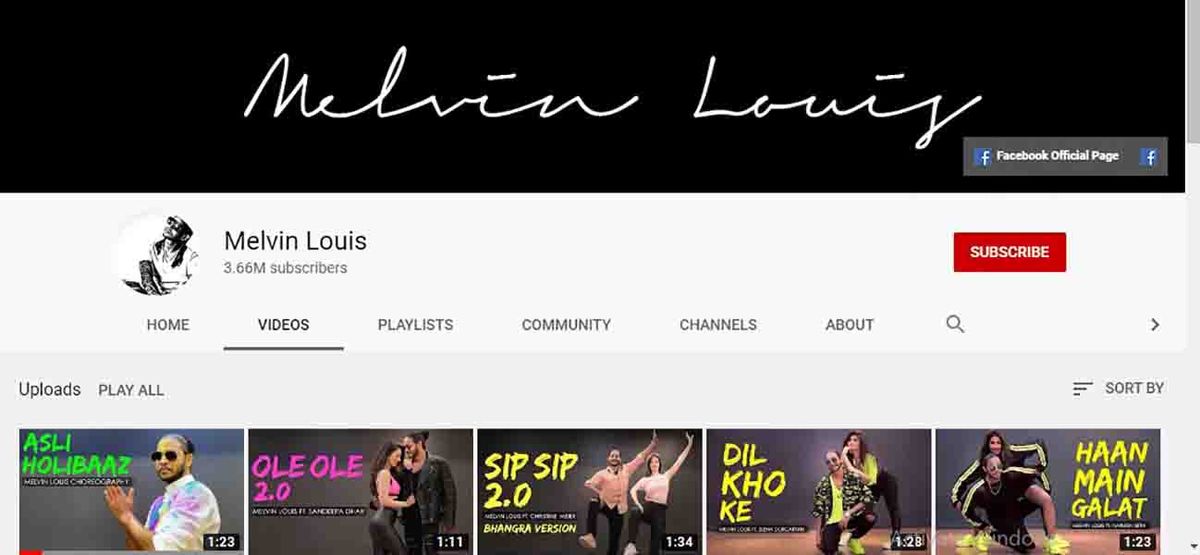Melvin Louis YouTube'i kanal