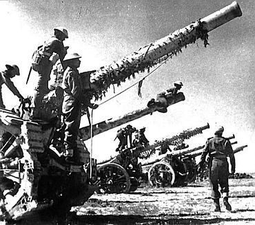 Premier canon d'artillerie de l'armée indienne après l'indépendance