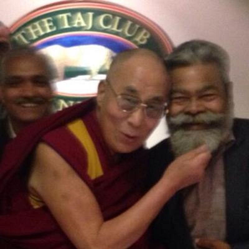 Anupam Shyam avec le Dalaï Lama