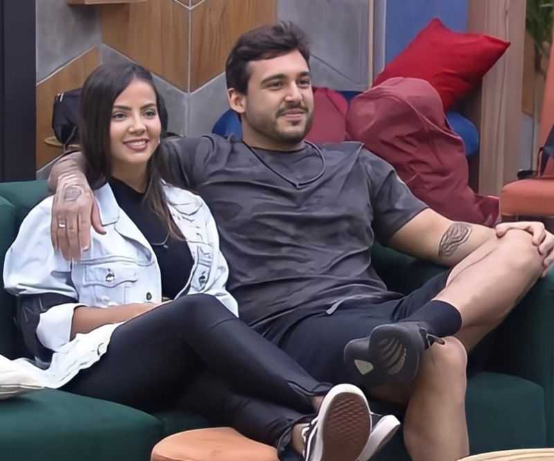 Luana Andrade con su novio en el programa Power Couple