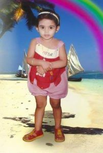 Naina Ganguly durante l'infanzia