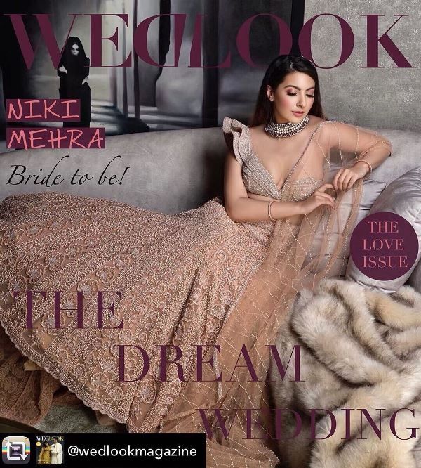 Niki Mehra na capa da revista Wedlook