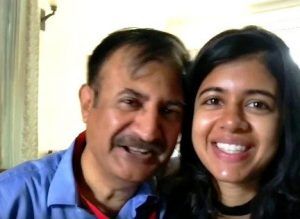 Sejal Kumar με τον πατέρα της