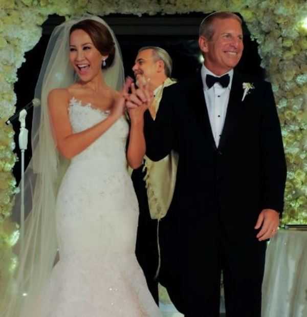 Un'immagine del giorno del matrimonio di Coco Lee e Bruce Rockowitz