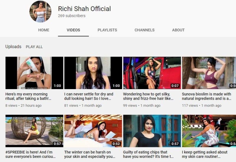 Youtube kanal Richi Shah