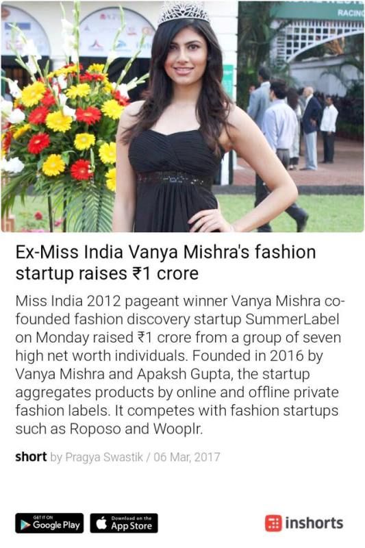 Vanya Mishra subió fondos para su puesta en marcha