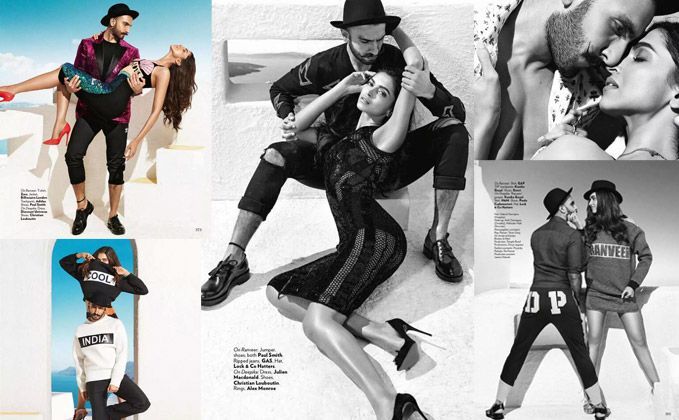 Deepika og Ranveer på Vogue-cover