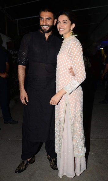 Deepika và Ranveer tại buổi ra mắt Bajirao Mastani