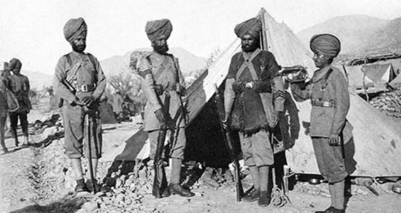 36. sikhský pluk Vojáci v roce 1896