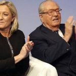 Marine Le Pen နှင့်သူမ၏ဖခင် Jean Marie Le Pen နှင့်အတူ