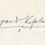Подпис на Ръдиард Киплинг
